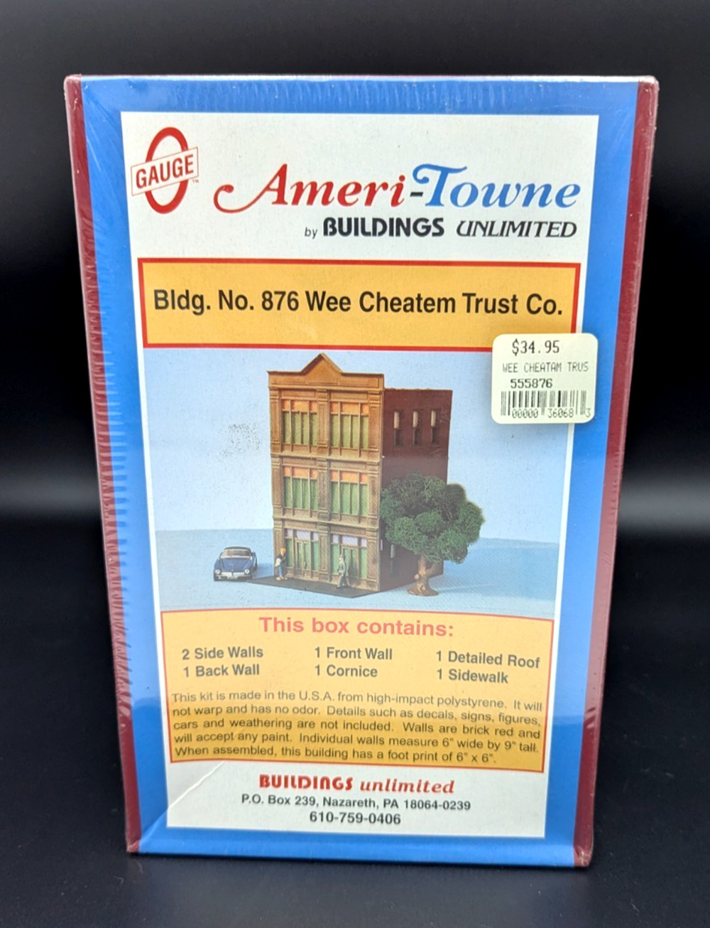 Ameri-Towne O Gauge Building No. 876 Wee Cheatem Trust Co. Railroading